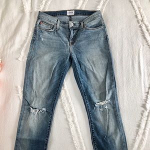 Light wash Hudson distressed jeans